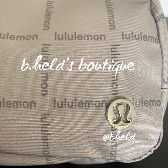 lululemon Everywhere Belt Bag in Wordmark Grid Mini Raw Linen OS (1L) New NWT - Picture 12 of 15